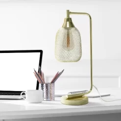 Industrial Mesh Desk Lamp Gold - Lalia Home -Home Decoration Store GUEST 1b9d8e2e dd9b 42c3 9b86 182cf10b1601