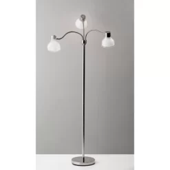 69" 3 Arm Presley Floor Lamp Light Silver - Adesso