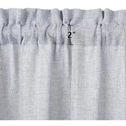 Trinity Faux Linen Textured Vintage Design Farmhouse Solid Curtains