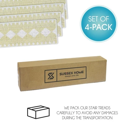 SussexHome Diamond Design Cotton Anti-Slip Stair Treads, 9” X 28“ 7 SussexHome Diamond Design Cotton Anti-Slip Stair Treads, 9” X 28“ - Image 7