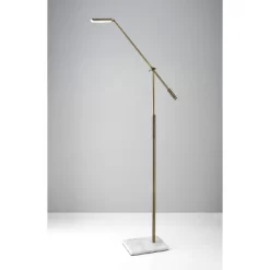 LED Vera Floor Lamp Antique Brass (Includes LED Light Bulb) - Adesso -Home Decoration Store GUEST 1dd01ce2 9cef 4f23 8111 f3cd672e7517