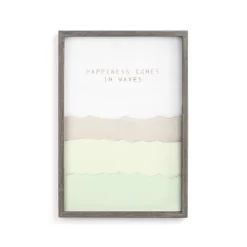 DEMDACO Happiness Comes In Waves Wall Art Green