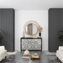 Metal Wall Mirror With Overlapping Ring Frame Gold - Olivia & May -Home Decoration Store GUEST 1e18176c f594 48cd b8d5 06fa9d396829