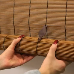 60" X 72" Outdoor Imperial Matchstick Rayon From Bamboo Cord-Free Natural Rollup Blinds Fruitwood - Radiance -Home Decoration Store GUEST 1e50807a a871 4ce5 b147 b07d21c66715