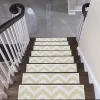 SussexHome Traverse Design Cotton Anti-Slip Stair Treads, 9” X 28“
