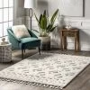 NuLOOM Akia Lattice High/Low Tassel Aea Rug