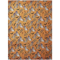 Kate Aurora Oversized Halloween Orange Spooky Cats & Broomstick Ultra Soft & Plush Accent Throw Blanket - 50 In. W X 70 In. L -Home Decoration Store GUEST 20b57e64 9ba7 4eb5 aae8 79a3c27e77f1