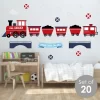 Big Dot Of Happiness Railroad Party Crossing - Peel And Stick Train Nursery And Kids Room Vinyl Wall Art Stickers - Wall Decals - Set Of 20