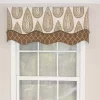 RLF Home Yorkshire Window Treatment Glory Premium Quality Valance 3" Rod Pocket 50" X 16" Cafe