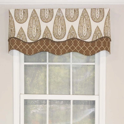 RLF Home Yorkshire Window Treatment Glory Premium Quality Valance 3" Rod Pocket 50" X 16" Cafe 1 RLF Home Yorkshire Window Treatment Glory Premium Quality Valance 3" Rod Pocket 50" X 16" Cafe