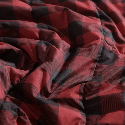 50"x70" Mountain Plaid Reversible Throw Blanket Red - Eddie Bauer 3 50"x70" Mountain Plaid Reversible Throw Blanket Red - Eddie Bauer - Image 3