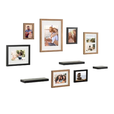 10pc Gallery Frame Box Set Rustic Brown/Black - Kate & Laurel All Things Decor 1 10pc Gallery Frame Box Set Rustic Brown/Black - Kate & Laurel All Things Decor