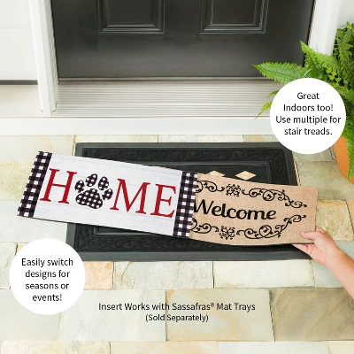 Evergreen Home Pawprint Sassafras Indoor Outdoor Switch Doormat 10"x1'10" Red 1 Evergreen Home Pawprint Sassafras Indoor Outdoor Switch Doormat 10"x1'10" Red