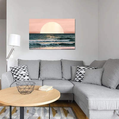 Ocean Beach Sunset By Nature Magick Unframed Wall Canvas - ICanvas 1 Ocean Beach Sunset By Nature Magick Unframed Wall Canvas - ICanvas