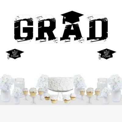 Big Dot Of Happiness Black And White Graduation Party Decor - Vinyl Wall Decals - Grad 6 Big Dot Of Happiness Black And White Graduation Party Decor - Vinyl Wall Decals - Grad - Image 6