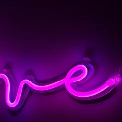 Amped Co 16" X 7” LED Neon Light Indoor Wall Sign With Line Switch, Magenta -Home Decoration Store GUEST 23b63eca 9a93 4911 bdbd de9c219bc4a0