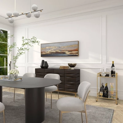 Canvas Geode Handmade Foiled And Brushstrokes Framed Wall Art With Gold Frame Gold - Olivia & May 20 Canvas Geode Handmade Foiled And Brushstrokes Framed Wall Art With Gold Frame Gold - Olivia & May - Image 20