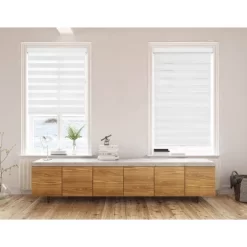 1pc Light Filtering Cordless Zebra Window Shade With Fabric Roller Valance White - Lumi Home Furnishings 17 1pc Light Filtering Cordless Zebra Window Shade With Fabric Roller Valance White - Lumi Home Furnishings -Home Decoration Store GUEST 25263740 e36b 4510 b985 76276d408d90