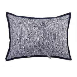 Bacati - Tribal Coral/Navy Throw Pillow