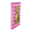 Raz Imports 18" Bubblegum Pink, Rose And Metallic Gold Pineapple Wood Wall Art