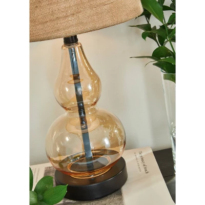 Makana Glass Table Lamp Black - Signature Design By Ashley 2 Makana Glass Table Lamp Black - Signature Design By Ashley - Image 2