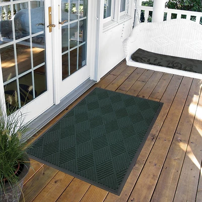 Dark Green Solid Doormat - (2'x3') - HomeTrax 1 Dark Green Solid Doormat - (2'x3') - HomeTrax