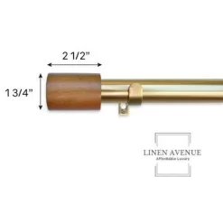 Linen Avenue Wood Cylinder Curtain Rod -Home Decoration Store GUEST 27e97585 c5c3 4862 85b0 f58ff931f9c4