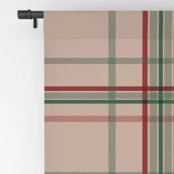 Emanuela Carratoni Tartan Theme On Pink 50" X 96" Single Panel Room Darkening Window Curtain - Deny Designs -Home Decoration Store GUEST 284b9ace 077d 4350 a21f 9c9ffd94822d
