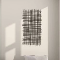 Metal Geometric Overlapping Lines Cross Hatch Wall Decor Black - Olivia & May -Home Decoration Store GUEST 287a6433 029f 45b7 8974 4b34d43f0de0