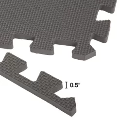 Foam Flooring Tiles - 12-Pack Interlocking EVA Foam Pieces - Non-Toxic Floor Padding For Playroom Gym Or Basement By Stalwart (Gray) -Home Decoration Store GUEST 288ed9d5 5402 4111 8805 c3b5e5af4880