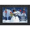 Briarwood Lane Snowman Holiday Cheer Christmas Doormat Lampost Wreath Indoor Outdoor 30" X 18"