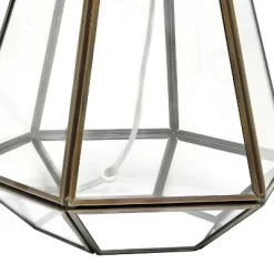 Transparent Triagonal Table Lamp Brass - Lalia Home -Home Decoration Store GUEST 28cd503b bb6f 4174 a08c 5efd4e034fa8