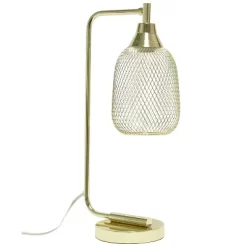 Industrial Mesh Desk Lamp Gold - Lalia Home -Home Decoration Store GUEST 29bd1499 a6cd 4c1e bce9 09a35e76a485