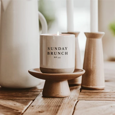 Sweet Water Decor Sunday Brunch 12oz Cream Stoneware Candle 1 Sweet Water Decor Sunday Brunch 12oz Cream Stoneware Candle