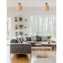 Bahama Flush Mount Pendant Dark Bronze - Adesso