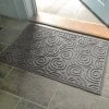 2'x3' Aqua Shield Swirls Indoor/Outdoor Doormat Gray - Bungalow Flooring