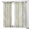 Evamatise Golden Tropical Palm Leaves 50" X 84" Single Panel Room Darkening Window Curtain - Society6