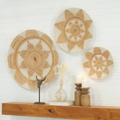 Set Of 3 Rattan Plate Woven Basket Wall Decors - Olivia & May -Home Decoration Store GUEST 2c3774d6 dd86 44d0 a057 149ef0f9586b