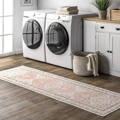 NuLOOM Tracie Machine Washable Floral Medallion Area Rug 1 NuLOOM Tracie Machine Washable Floral Medallion Area Rug