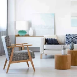 15.25" Modern Ovaloid Glass Bedside Table Lamp With Fabric Shade - Lalia Home -Home Decoration Store GUEST 2ceb26f7 2bda 43d0 896e aaf21c080315