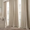 Home Boutique Belgian Flax Prewashed Linen Rich Cotton Blend Window Curtain Panel Single Linen 50x84