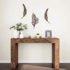 Wall Decor-Set Of Two Metal Feather Hanging Wall Art Laser Cut Contemporary Nature Sculpture For Living Room, Bedroom, Kitchen By Hastings Home -Home Decoration Store GUEST 2eee5a97 f4af 4240 bce7 8174d5eb844f