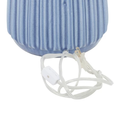Coastal Ceramic Table Lamp Blue - Olivia & May 5 Coastal Ceramic Table Lamp Blue - Olivia & May - Image 5