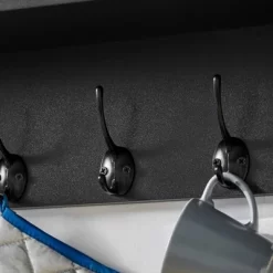 25" X 9" Entryway Floating Utility Wall Shelf With Hooks Black - Danya B. -Home Decoration Store GUEST 2f31b7b3 d427 4c00 a869 a18e9126fbf5