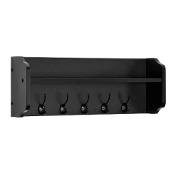 25" X 9" Entryway Floating Utility Wall Shelf With Hooks Black - Danya B. -Home Decoration Store GUEST 2f4728a7 b719 4a7c a5c6 2b37094c705c