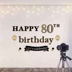 Big Dot Of Happiness Adult 80th Birthday - Gold - Peel And Stick Birthday Party Decoration - Wall Decals Backdrop -Home Decoration Store GUEST 2f513714 3b88 4014 9856 b8ff2bfde844