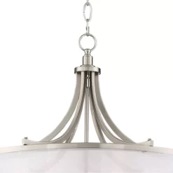 Possini Euro Design Nor Brushed Nickel Pendant Chandelier 23" Wide Modern Double White Organza Shade 6-Light Fixture For Dining Room Kitchen Island -Home Decoration Store GUEST 2f5c0868 66c9 41ba a1f8 920e9fb342f5