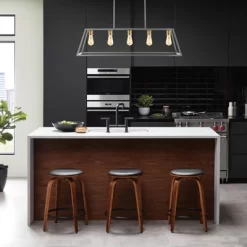 38" LED 5-Light Floyd Iron Adjustable LED Pendant Gray/Brass - JONATHAN Y -Home Decoration Store GUEST 310cd313 07d3 4ae5 a74e 6a9b1f82e85c