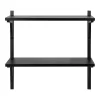 24" X 8" X 24" Meridien Wood Wall Shelf Black - Kate & Laurel All Things Decor