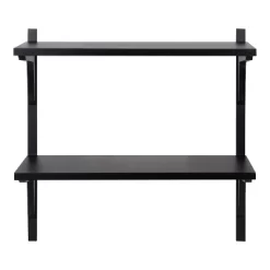 24" X 8" X 24" Meridien Wood Wall Shelf Black - Kate & Laurel All Things Decor
